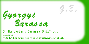 gyorgyi barassa business card